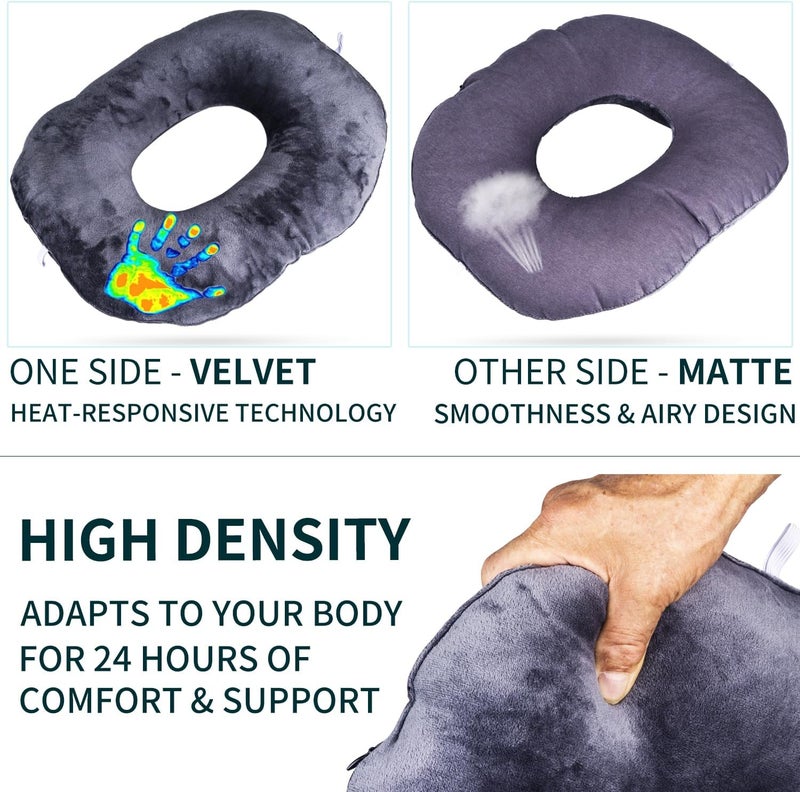 QIUCHA Pillow Tailbone Pain Relief Cushion, Soft Pad for Bed Sores. Anti-Decubitus Pad-Breathable for Hemorrhoids, Prostate and Surgery, Cushion for Office Chair, Long Travel, Car and Home Sofa - Image 4